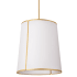 Dainolite Notched Drum 3 Light 18" Wide Pendant Gold / White