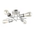 Dainolite Nebraska 4 Light 18" Wide Semi-Flush Ceiling Fixture Burnished Chrome
