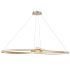Dainolite Nola 60" Wide Abstract Linear Pendant Aged Brass