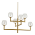 Dainolite Nora 6 Light 36" Wide Chandelier Aged Brass