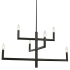 Dainolite Nora 6 Light 32" Wide Candle Style Chandelier Matte Black