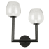 Dainolite Nora 2 Light 15" Tall Wall Sconce Matte Black