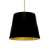 Dainolite Oversized Drum 20" Wide Pendant Black / Gold