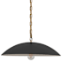 Dainolite Ofelia 20" Wide Pendant Matte Black / Aged Brass