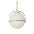 Dainolite Paola 12" Wide Pendant Aged Brass / White