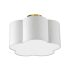 Dainolite Phlox 3 Light 15" Wide Semi-Flush Ceiling Fixture Aged Brass / White