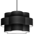 Dainolite Phlox 4 Light 28" Wide Pendant Matte Black / Black