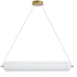 Dainolite Peri 42" Wide LED Linear Pendant Clear / Aged Brass