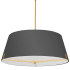 Dainolite Preston 4 Light 33" Wide Pendant with Shade Aged Brass / Black