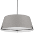 Dainolite Preston 4 Light 33" Wide Dimmable Pendant Matte Black / Grey