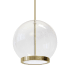 Dainolite Picotas 12" Wide LED Pendant Aged Brass / Clear
