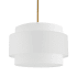 Dainolite Priya 4 Light 22" Wide Pendant Aged Brass / White