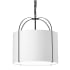 Dainolite Quincy 18" Wide Pendant White / Black