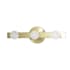 Dainolite Raleigh 3 Light 16" Wide Vanity Light with White Glass Shades Aged Brass / White