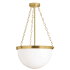 Dainolite Rhonda 16" Wide Pendant Aged Brass