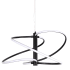 Dainolite Romy 24" Wide LED Abstract Chandelier Matte Black