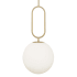Dainolite Simone 12" Wide Pendant Aged Brass