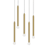 Dainolite Sanya 5 Light 24" Wide Multi Light Pendant Aged Brass