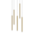 Dainolite Sanya 24" Wide LED Multi Light Pendant Aged Brass / White