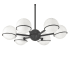 Dainolite Sofia 6 Light 28" Wide Chandelier Matte Black