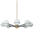 Dainolite Sofia 8 Light 38" Wide Chandelier Matte Black / Aged Brass