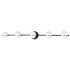 Dainolite Sofia 5 Light 41" Wide Vanity Light Matte Black / Aged Brass