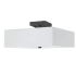 Dainolite Seren 3 Light 14" Wide Semi-Flush Square Ceiling Fixture Matte Black / White