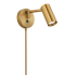 Dainolite Stanly 6" Tall Plug-In Wall Sconce with Shade Aged Brass
