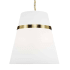Dainolite Symphony 3 Light 18" Wide Pendant Aged Brass / White