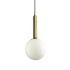 Dainolite Tara 6" Wide Mini Pendant Aged Brass / White