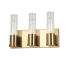 Dainolite Tube 3 Light 13" Wide Vanity Light Aged Brass