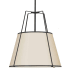 Dainolite Trapezoid 18" Wide Pendant Black / Cream
