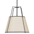Dainolite Trapezoid 3 Light 18" Wide Pendant Black / Cream