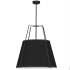 Dainolite Trapezoid 3 Light 24" Wide Pendant Black / Black