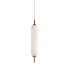 Dainolite Typha 3" Wide LED Mini Pendant Aged Brass / White