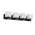 Dainolite Veda 4 Light 31" Wide Vanity Light Matte Black / White