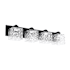 Dainolite Veda 4 Light 31" Wide Vanity Light Matte Black / Clear