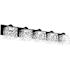 Dainolite Veda 5 Light 39" Wide Vanity Light Matte Black / Clear