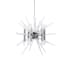 Dainolite Vela 12 Light 25" Wide Taper Candle Sputnik Chandelier Polished Chrome