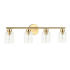 Dainolite Vienna 4 Light 29" Wide Vanity Light Aged Brass