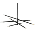 Dainolite Wand 8 Light 50" Wide Sputnik Chandelier Matte Black