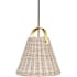 Dainolite Shenandoah 13" Wide Pendant Natural / Aged Brass