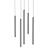 DALS Lighting 47" Wide 5 Light LED Linear Pendant Black