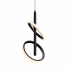 DALS Lighting Olympia 10" Wide LED Abstract Mini Pendant Black