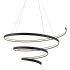 DALS Lighting Helix 34" Wide LED Abstract Chandelier Black