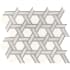 Daltile Fonte - 2" x 6" Hexagon and Trapezoid Mosaic Floor and Wall Tile - Honed Limestone and Marble Visual - Sold by Sheet Heather Harbor Blend