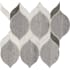 Daltile Fonte - 3" x 6" Marque Rain Drop Mosaic Wall Tile - Honed, Polished Limestone and Marble Visual - Sold by Sheet Heather Harbor Blend