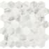 Daltile Marble - 2" x 2" Hexagon Floor and Wall Tile - Polished Visual - Sold by Sheet (1 SF/Sheet) Venetian Calacatta
