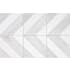 Daltile Perfit Mosaix - 18" x 12" Chevron Floor and Wall Tile - Honed Visual - Sold by Carton (1.46 SF/Carton) Saran White / Thassos