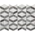 Daltile Perfit Mosaix - 18" x 12" Chevron Floor and Wall Tile - Polished Visual - Sold by Carton (1.62 SF/Carton) Ashen Palissandro / Carrara White